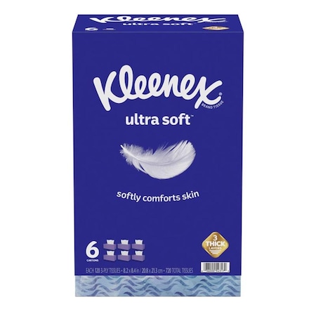 20/20 Vision White Ultra Soft Facial Tissue; 120 Count, 4PK 203306715